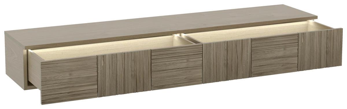 ZÁVESNÁ NÍZKA KOMODA, divoký dub, divoký dub, 192/26/43 cm - divoký dub, Design, drevo (192/26/43cm) - Voglauer