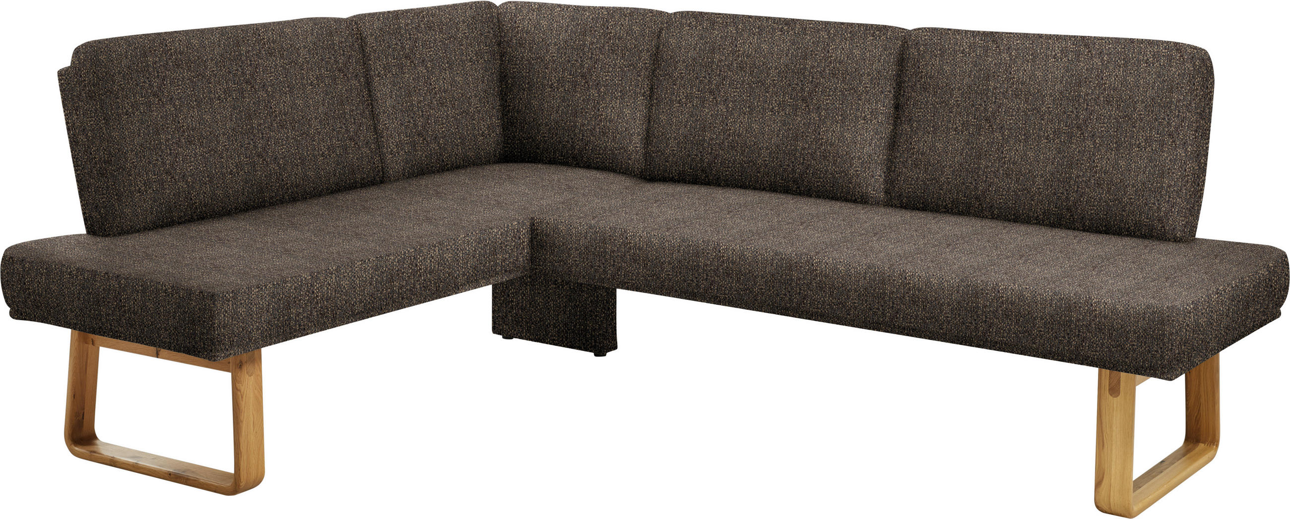 ECKBANK 174/280 cm  in Braun, Eichefarben  - Eichefarben/Braun, Design, Holz/Textil (174/280cm) - Dieter Knoll