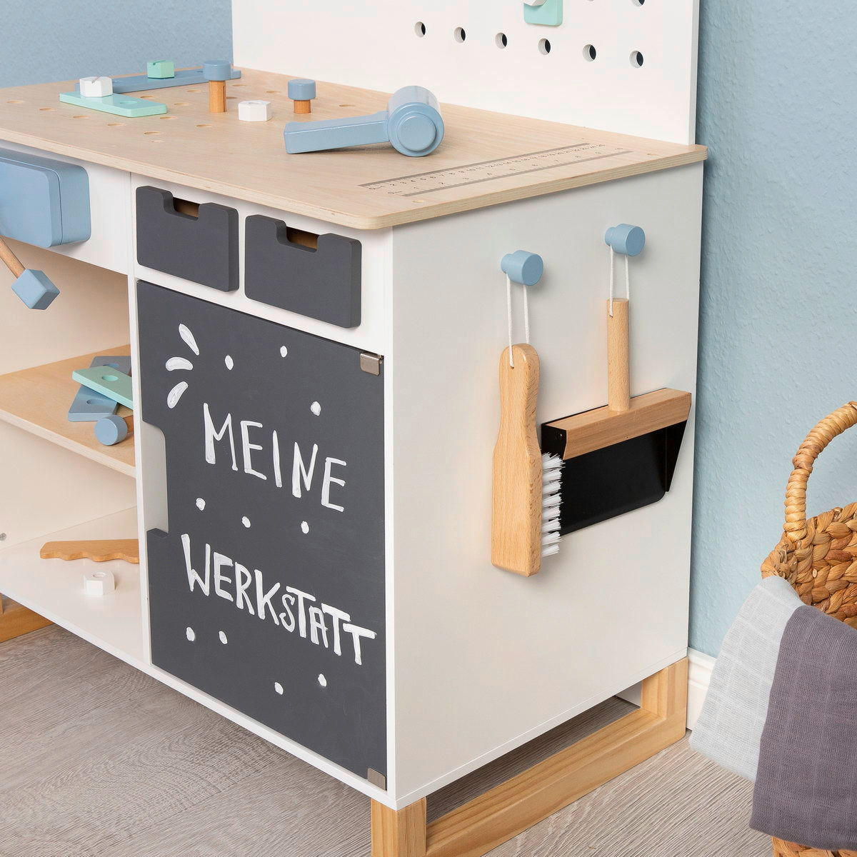 KINDERWERKBANK FAGUS - Weiß/Naturfarben, Basics, Holz/Holzwerkstoff (66/42/90cm) - MUSTERKIND