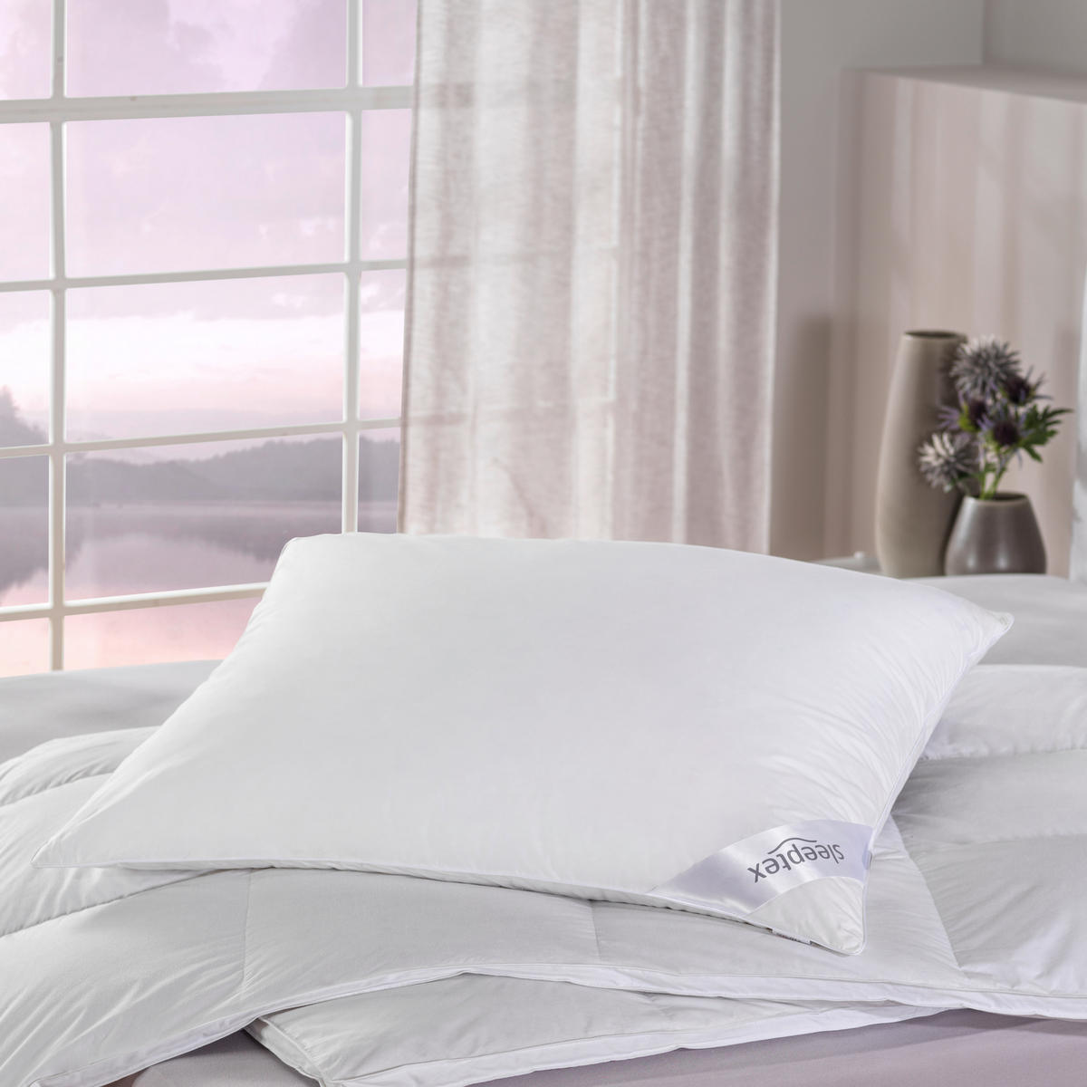 PERNĂ CU 3 CAMERE 70/90 cm   - alb, Basics, textil (70/90cm) - Sleeptex