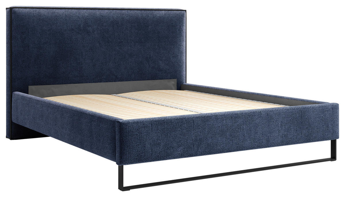 POLSTERBETT 180/200 cm,  in Anthrazit, gepolstertes Kopfteil, Lattenrost, Bettkasten,  - Anthrazit/Schwarz, MODERN, Holz/Holzwerkstoff (180/200cm) - MID.YOU