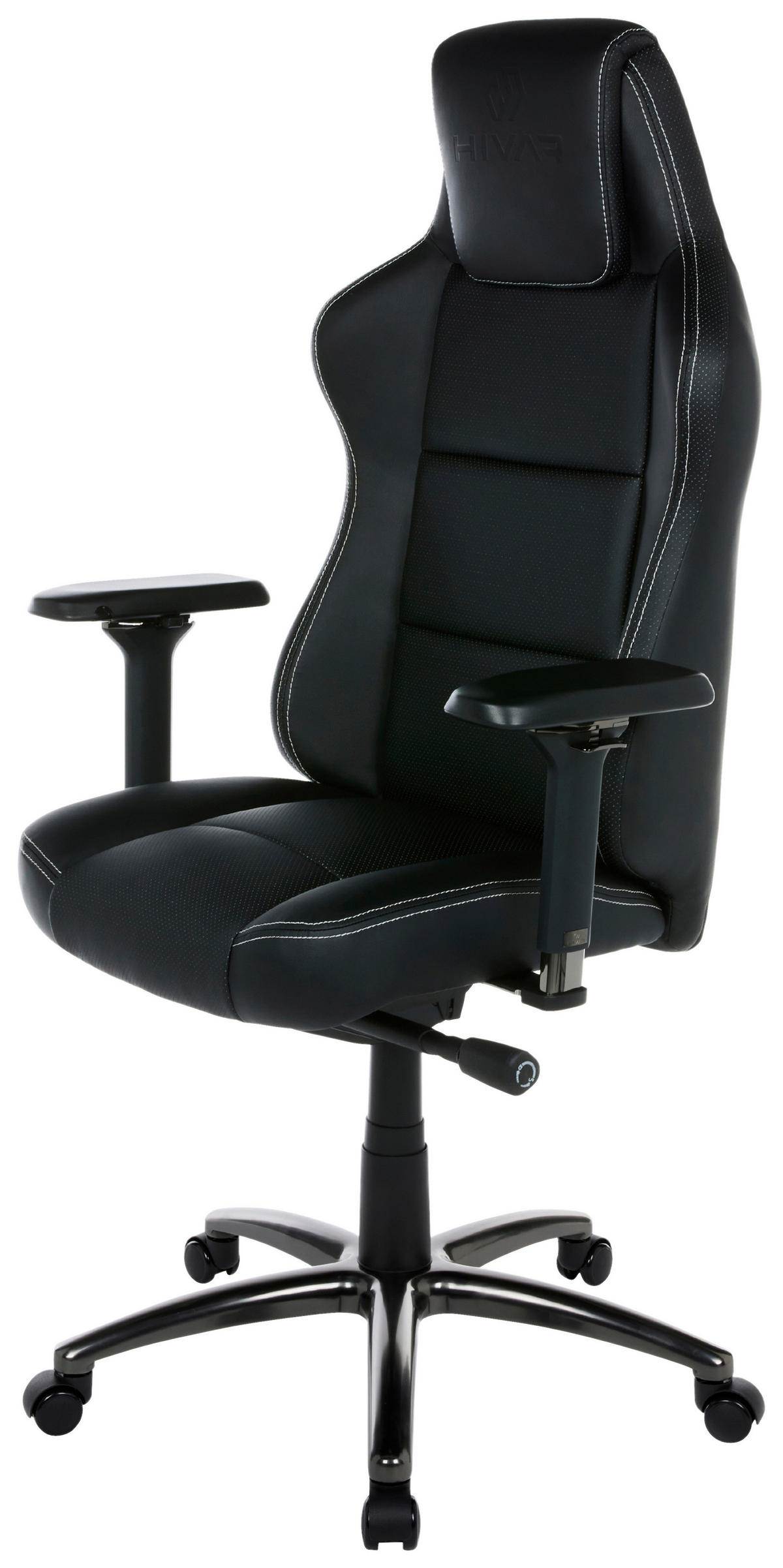 EQLIPSE Night Obsidian Schwarz, Weiß, Schwarz Hochglanz Metall, Textil   - Schwarz Hochglanz/Schwarz, LIFESTYLE, Textil/Metall (79/142/77cm) - HIVAR