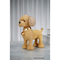 DEKOR ÁLLATFIGURA - aranyszínű, Basics, műanyag (15/95/15cm)