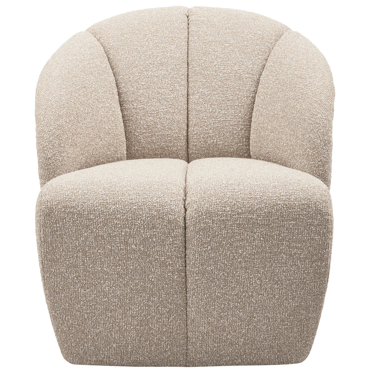 SESSEL in Bouclé Beige  - Beige/Schwarz, Design, Kunststoff/Textil (68/75/77cm) - Livetastic