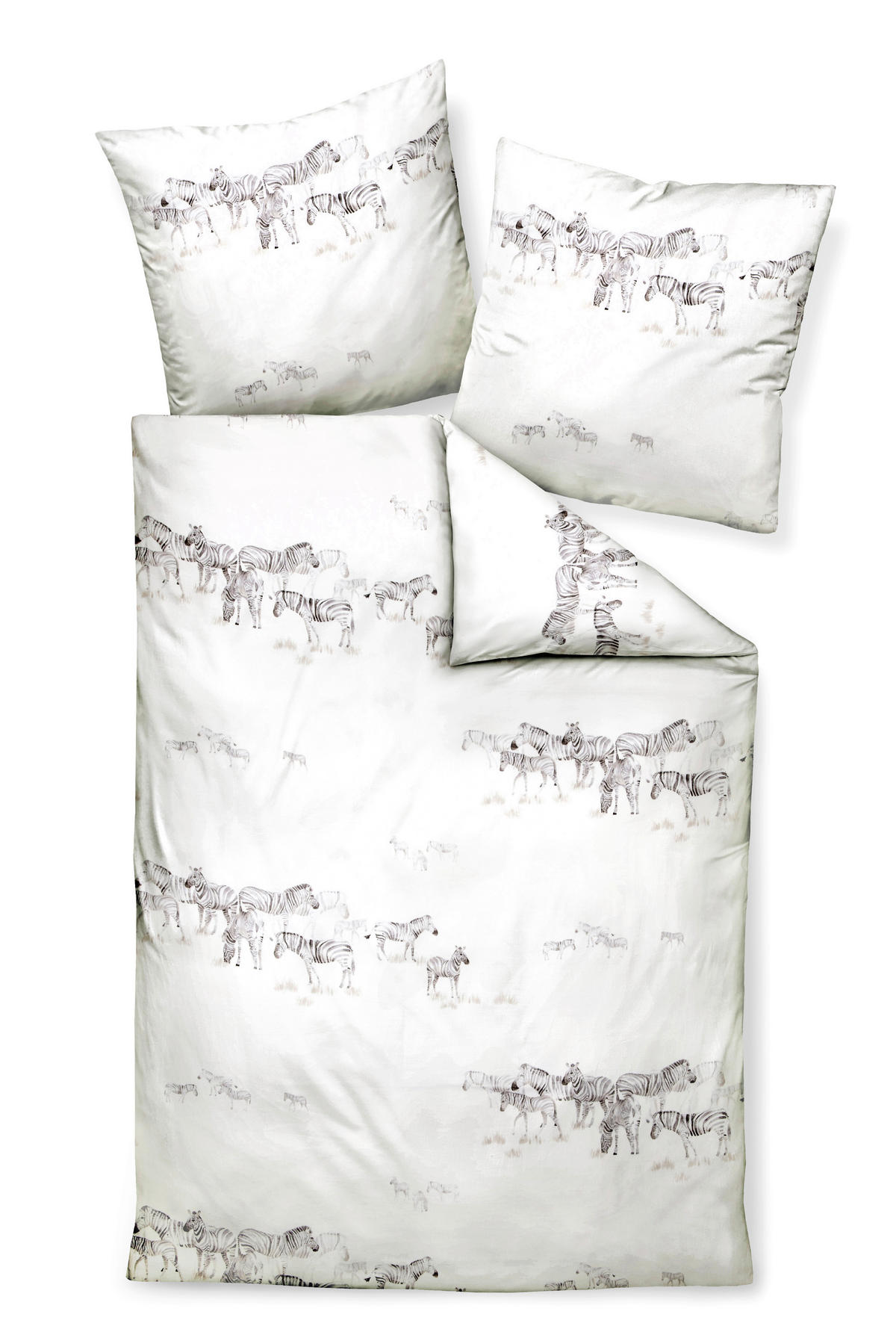 BETTWÄSCHE Moments Makosatin 155/200 cm  - Beige/Braun, Design, Textil (155/200cm) - Janine