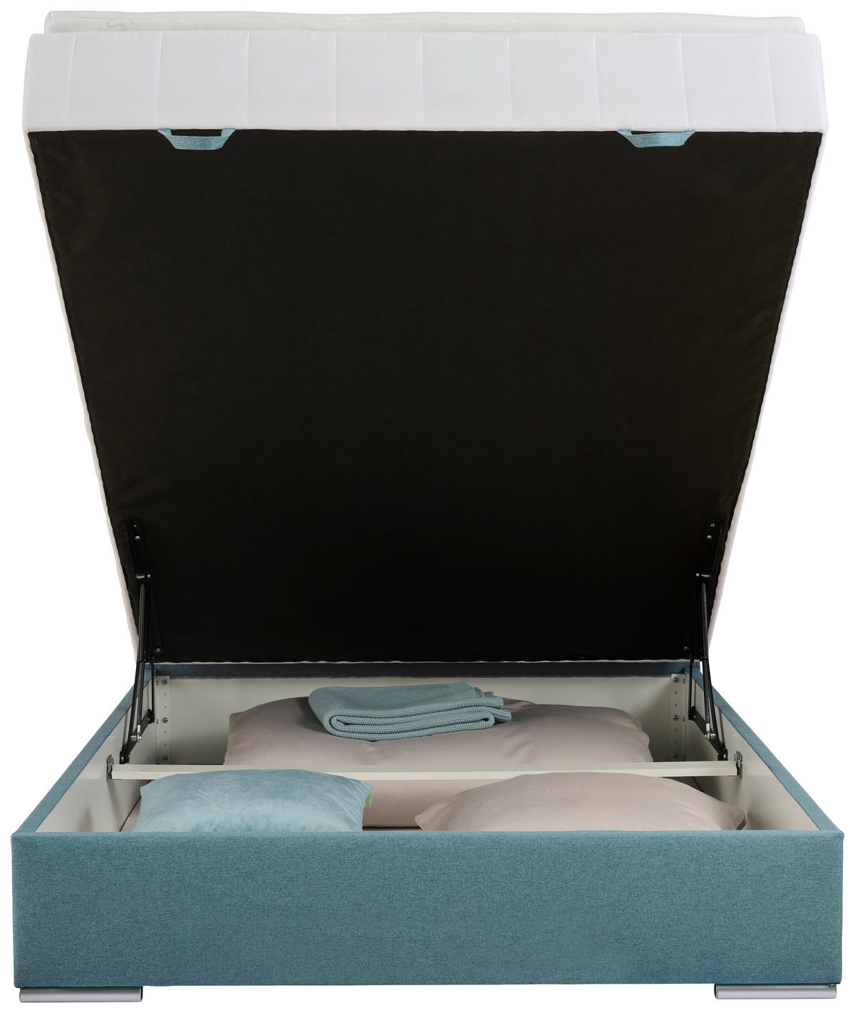 BOXBETT 120/200 cm  in Petrol  - Chromfarben/Petrol, KONVENTIONELL, Kunststoff/Textil (120/200cm) - Carryhome