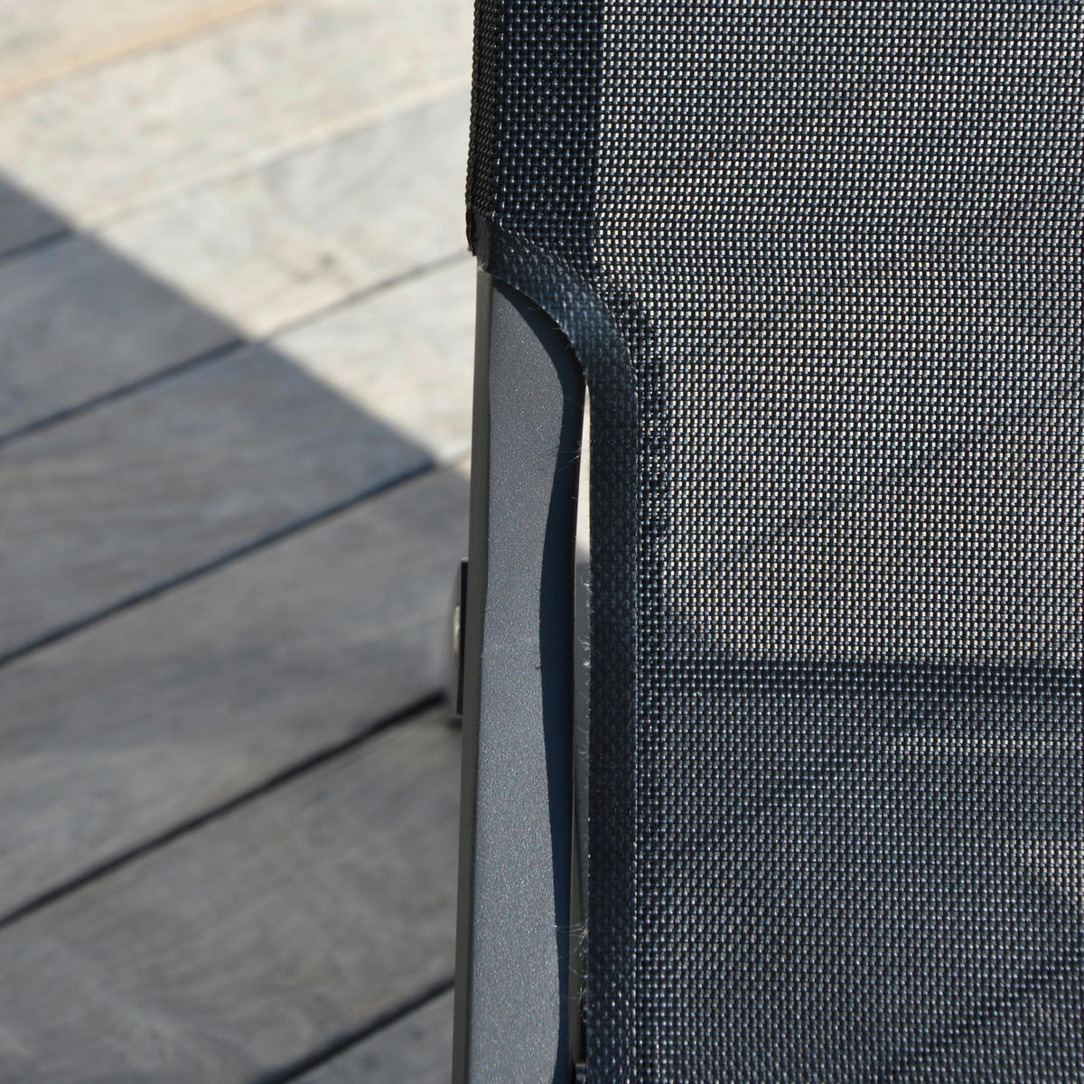 KLAPPSESSEL Netzbespannung Schwarz  - Schwarz, Design, Textil/Metall (80/70/88cm) - Ambia Garden