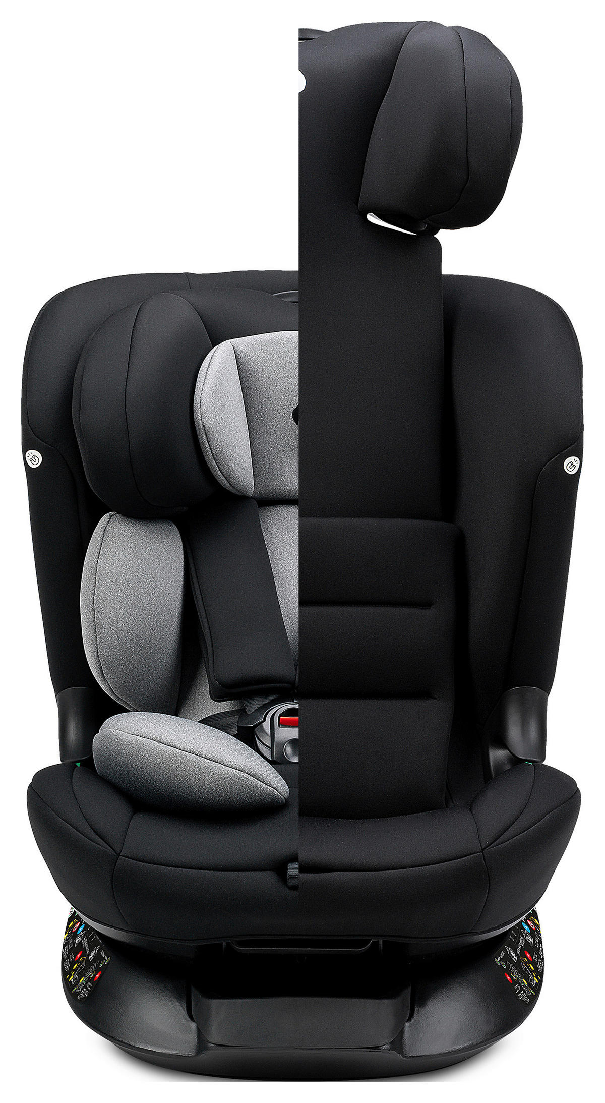 REBOARDER-KINDERSITZ Taos360  - Hellgrau/Schwarz, Basics, Kunststoff/Textil (44/59.5cm) - Osann