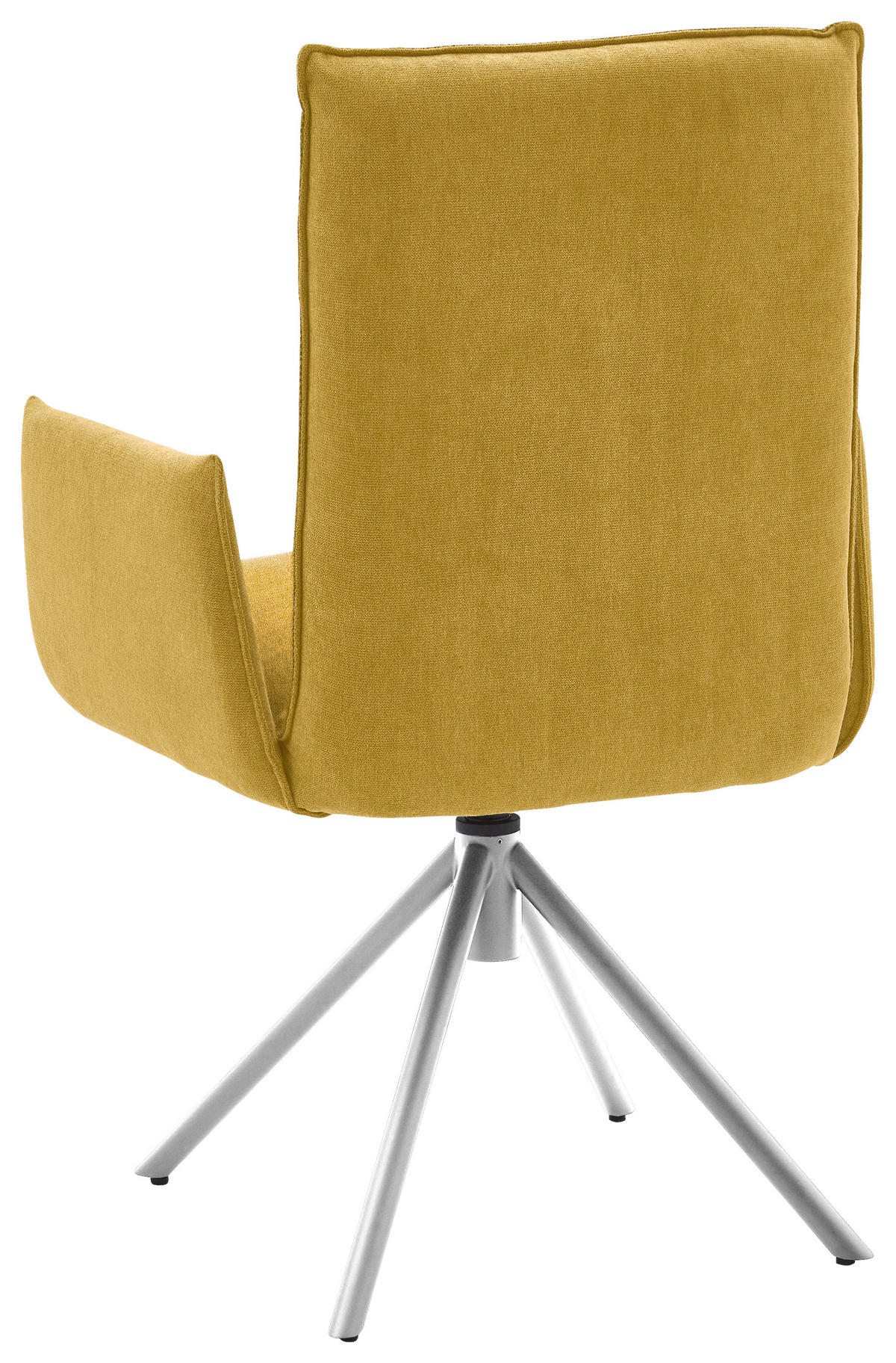 ARMLEHNSTUHL  in Flachgewebe  - Edelstahlfarben/Gelb, Design, Textil/Metall (59/93/59cm) - Dieter Knoll