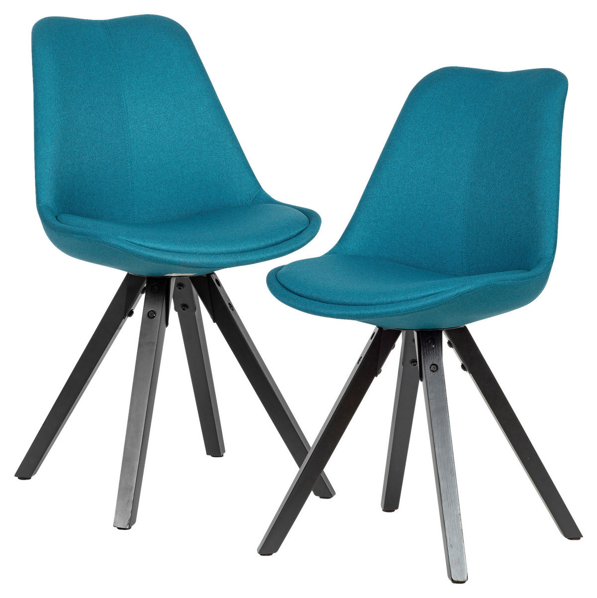 SET STOLOV, tekstil barve petroleja  - barve petroleja/črna, Moderno, tekstil/les (49/87/52cm) - MID.YOU