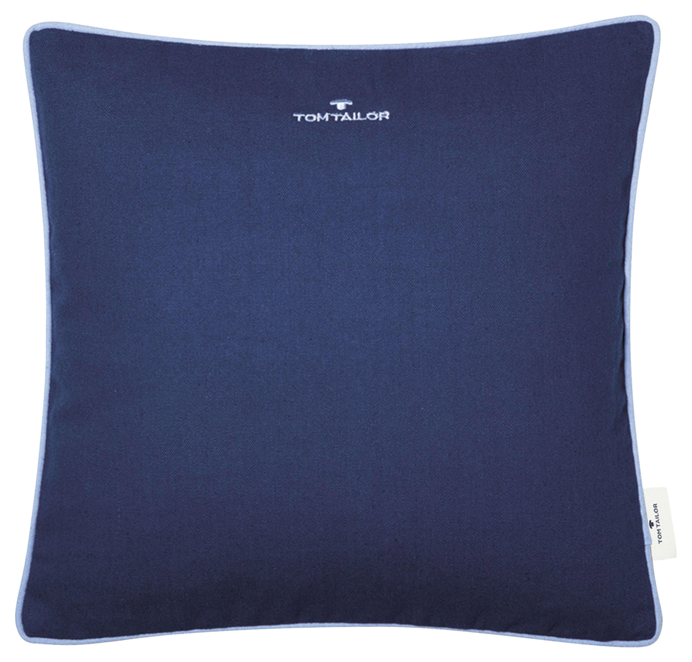 KUDDFODRAL Dove Signature 40/40 cm  - blå/mörkblå, Klassisk, textil (40/40cm) - Tom Tailor