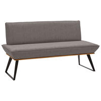 SITZBANK 140/87/64 cm  in Schwarz, Eichefarben, Hellbraun  - Hellbraun/Eichefarben, Design, Holz/Textil (140/87/64cm) - Voleo