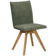 STUHL in Holz, Textil Grün, Eichefarben  - Eichefarben/Grün, KONVENTIONELL, Holz/Textil (60/91/61cm) - Moderano