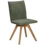 STUHL in Holz, Textil Grün, Eichefarben  - Eichefarben/Grün, KONVENTIONELL, Holz/Textil (60/91/61cm) - Moderano