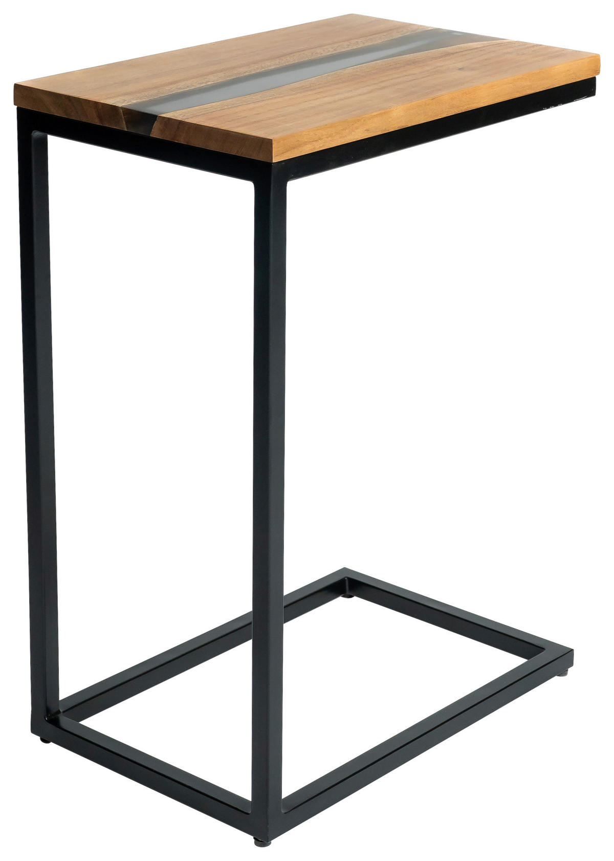 BEISTELLTISCH in Holz, Metall 45/30/62 cm  - Schwarz/Akaziefarben, LIFESTYLE, Holz/Metall (45/30/62cm) - Landscape