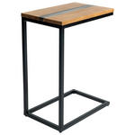 BEISTELLTISCH in Holz, Metall 45/30/62 cm  - Schwarz/Akaziefarben, LIFESTYLE, Holz/Metall (45/30/62cm) - Landscape
