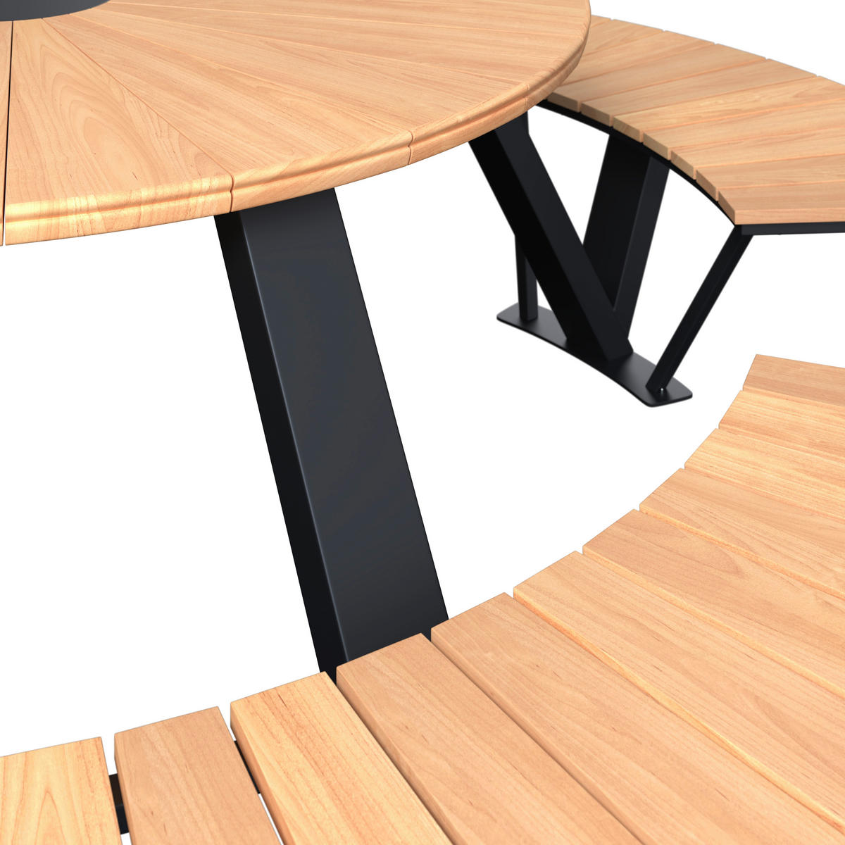 GARTENTISCHGRUPPE  - Schwarz/Teakfarben, MODERN, Holz/Metall (282/75/282cm) - Ambia Garden