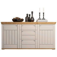 SIDEBOARD  200/100/47 cm 3 Schublade(n)  - Kaschmir/Eiche Artisan, ROMANTIK / LANDHAUS, Holzwerkstoff/Metall (200/100/47cm) - Landscape