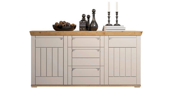 SIDEBOARD  200/100/47 cm 3 Schublade(n)  - Kaschmir/Eiche Artisan, ROMANTIK / LANDHAUS, Holzwerkstoff/Metall (200/100/47cm) - Landscape