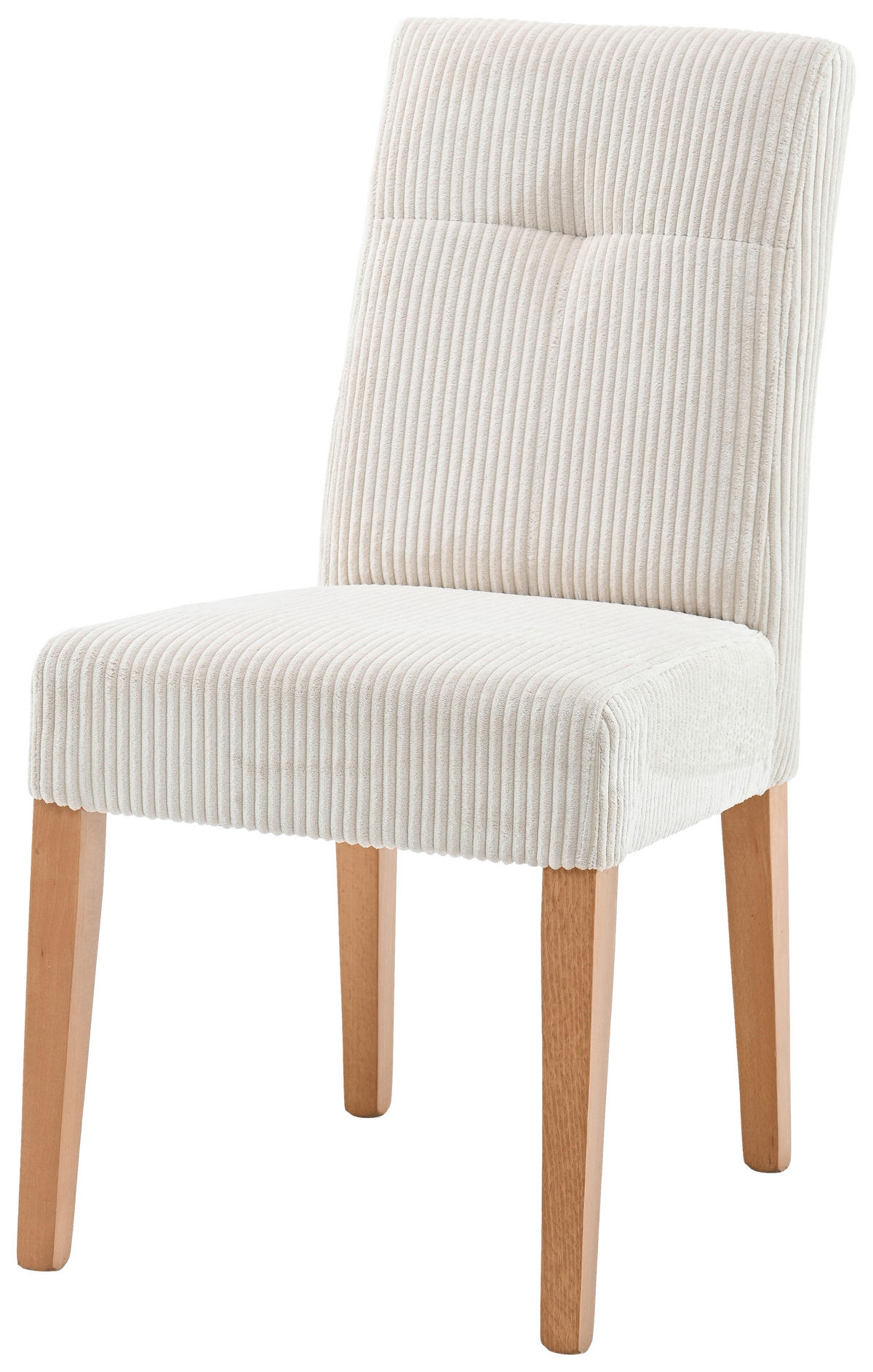 STUHL Cord Beige, Buchefarben Buche massiv  - Beige/Buchefarben, KONVENTIONELL, Holz/Textil (46,5/91/65cm) - home24