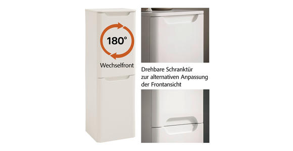 MIDISCHRANK 41/130/35 cm  - Weiß, KONVENTIONELL, Holzwerkstoff (41/130/35cm) - Xora