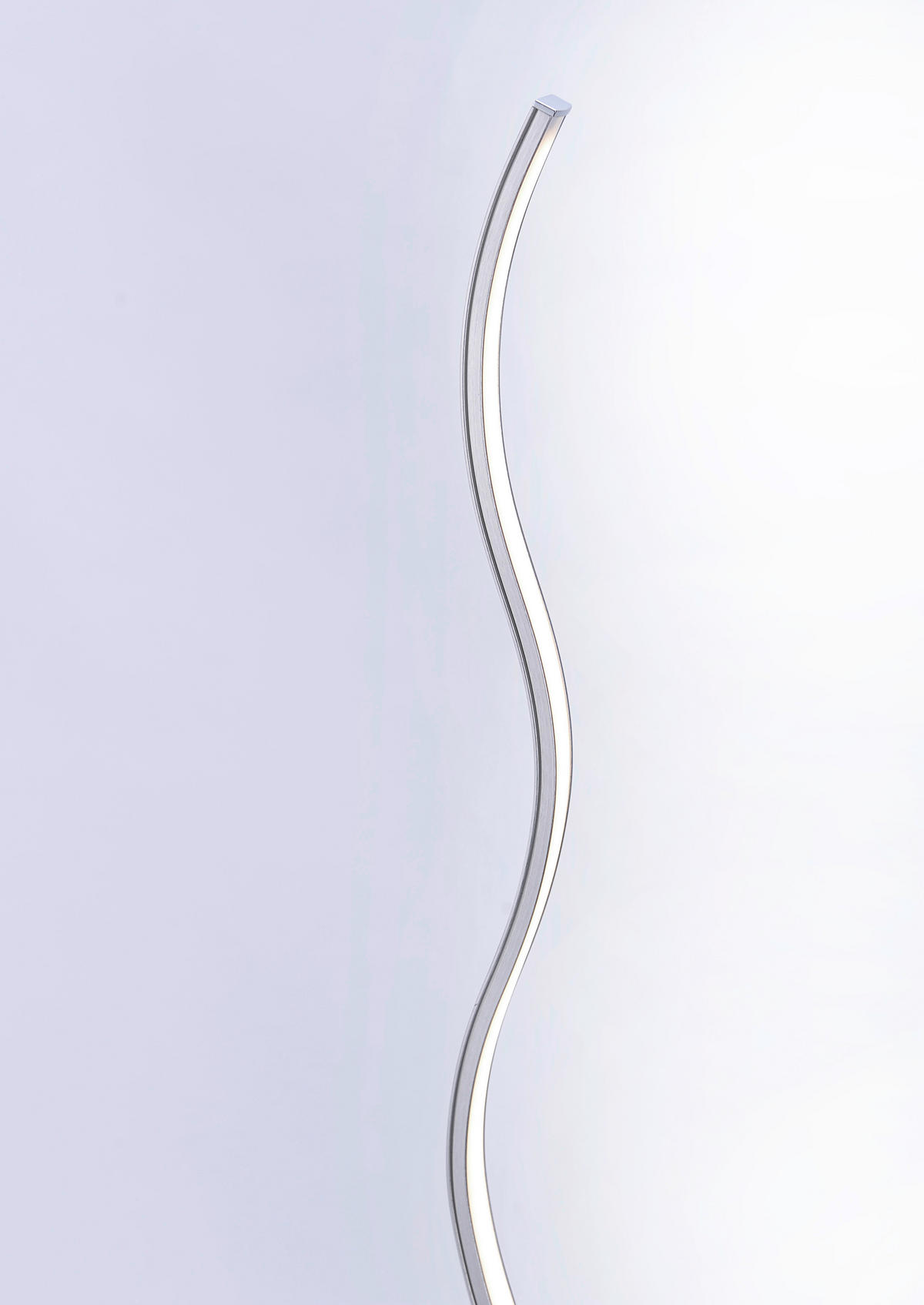 LED-STEHLEUCHTE Wave 14/14/120 cm   - Silberfarben, Design, Metall (14/14/120cm)