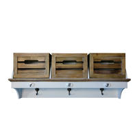 WANDGARDEROBE  in Paulownia Weiß, Braun  - Weiß/Braun, Holz/Holzwerkstoff (76/31/23cm)