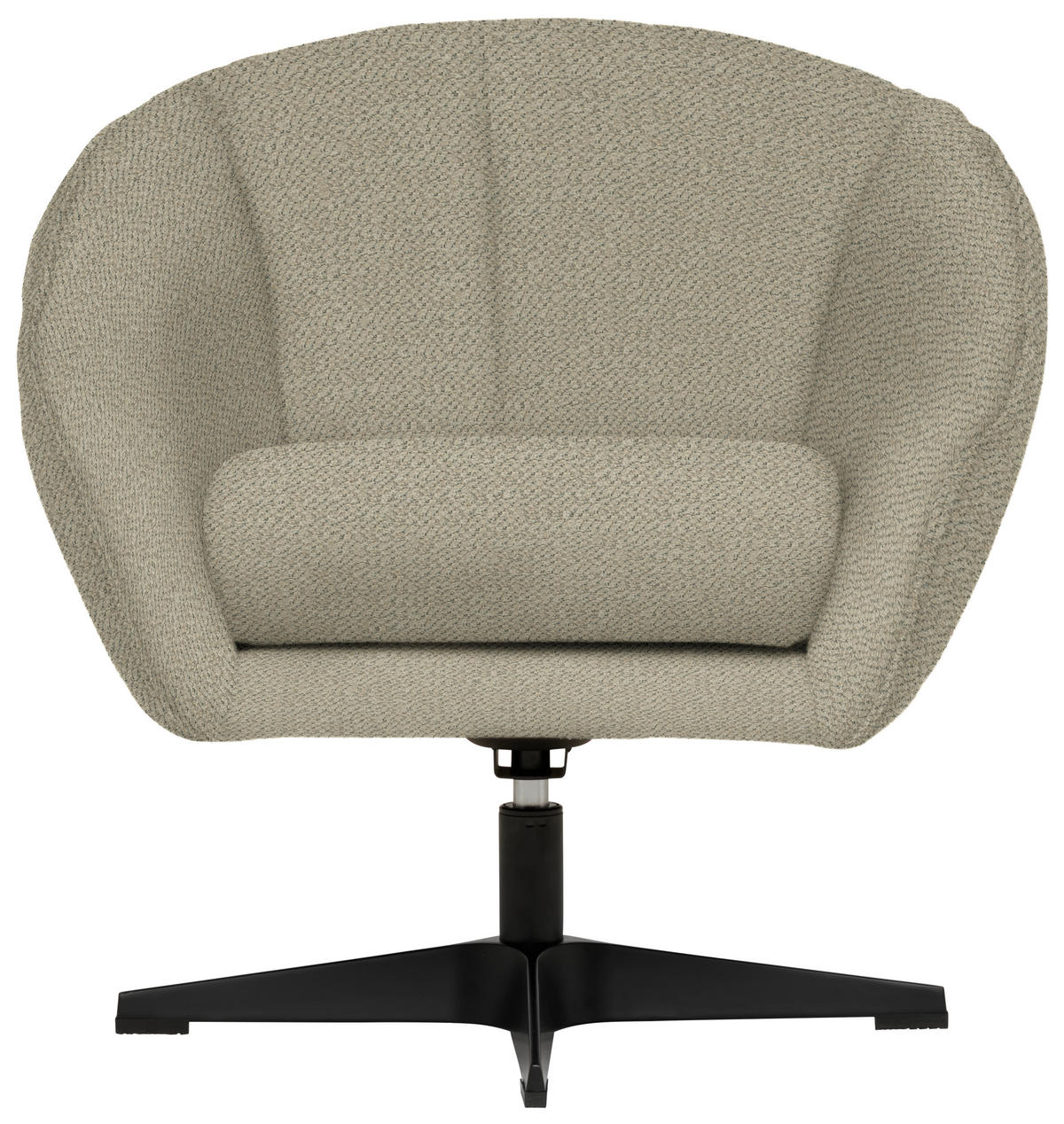 SESSEL in Chenille Beige  - Beige/Schwarz, Design, Textil/Metall (80/78/80cm) - Stylife