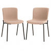 STUHL-SET 2 Stück  in Bouclé  - Beige/Schwarz, MODERN, Textil/Metall (48/83/59cm) - MID.YOU