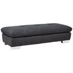 HOCKER in Textil Dunkelgrau  - Chromfarben/Dunkelgrau, Design, Textil (156/43/74cm) - Xora