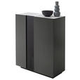 HIGHBOARD in 96/115/42 cm - Dunkelgrau, Natur, Glas/Holzwerkstoff (96/115/42cm) - Novel