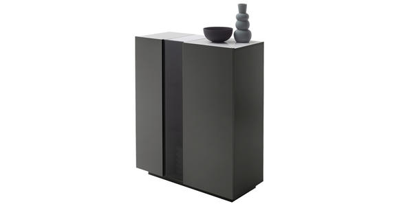 HIGHBOARD in 96/115/42 cm - Dunkelgrau, Natur, Glas/Holzwerkstoff (96/115/42cm) - Novel