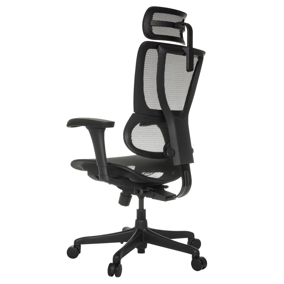 SNURRSTOL  i nät svart  - svart, Modern, textil/plast (69/112 - 134/63cm) - MID.YOU