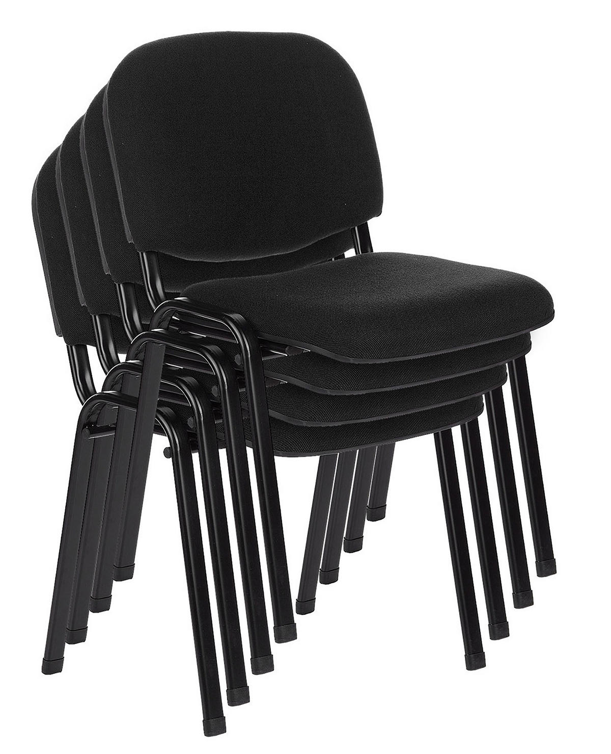 SADA KONFERENČNÍCH ŽIDLÍ 4 ks - černá, Basics, kov/textil (58/84/48cm) - MID.YOU