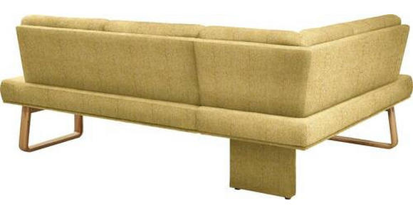 ECKBANK 174/265 cm in Gelb, Eichefarben - Eichefarben/Gelb, Design, Holz/Textil (174/265cm) - Dieter Knoll