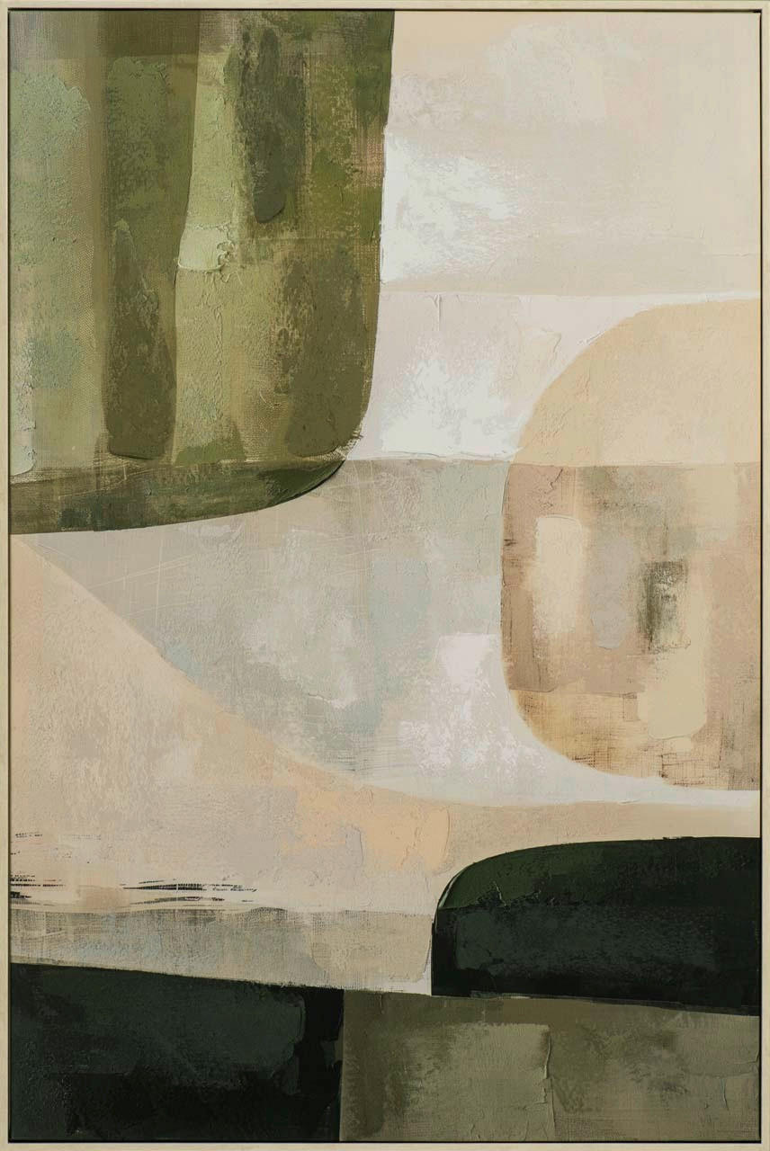 LEINWANDBILD  - Beige/Olivgrün, Basics, Holz