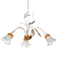 LUSTER, 80/105 cm  - biela, Konventionell, kov/sklo (80/105cm)