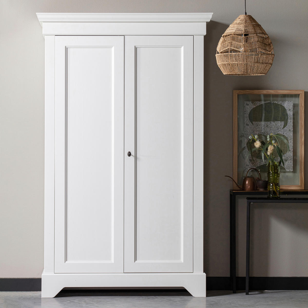 KOMMODE Isabel, 118/191/47 cm,  - Weiß, Design, Holz/Metall (118/191/47cm) - Livetastic