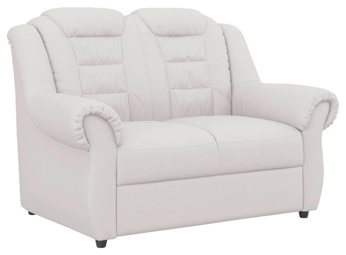 SITZGARNITUR in Lederlook Weiss  - Weiss/Schwarz, Konventionell, Kunststoff/Textil - Livetastic