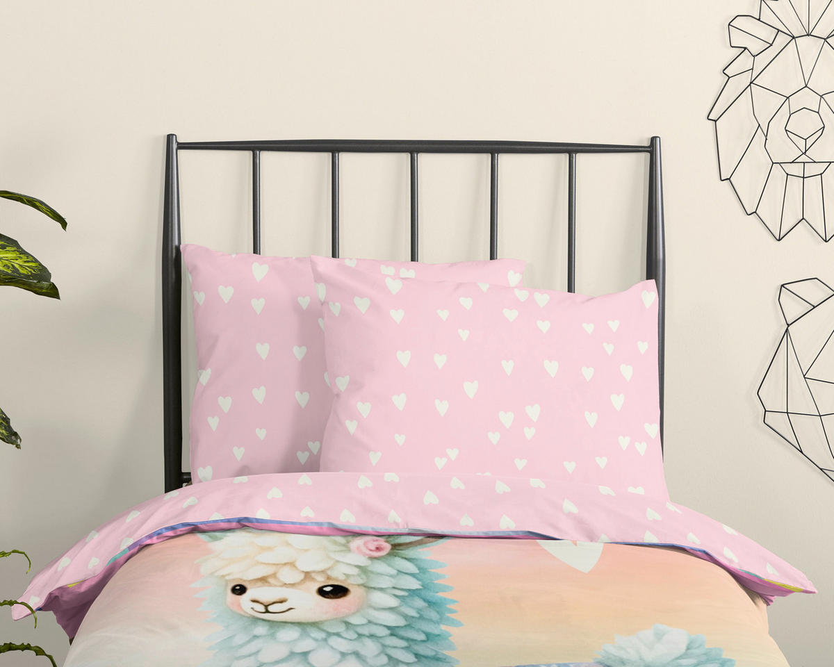 KINDERBETTWÄSCHE 140/200 cm  - Multicolor/Rosa, Basics, Textil (140/200cm)