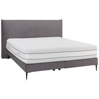 BOXSPRINGBETT 180/200 cm  in Anthrazit  - Anthrazit/Schwarz, Modern, Textil/Metall (180/200cm) - Beldomo - Sleep