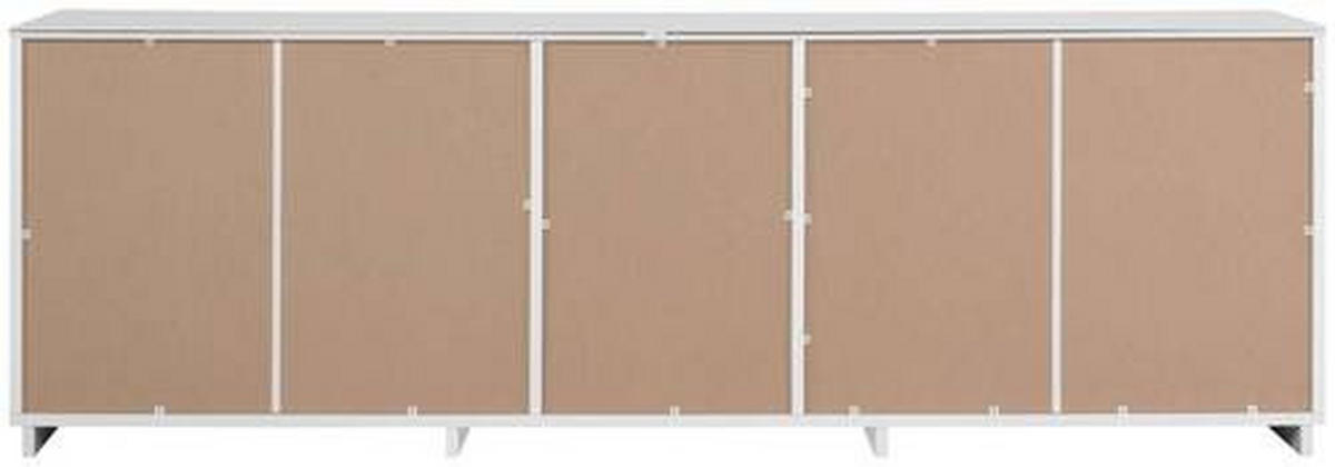 SIDEBOARD  200/68/34 cm 3 Schublade(n)  - Chromfarben/Weiß Hochglanz, Design, Holzwerkstoff/Metall (200/68/34cm) - MID.YOU