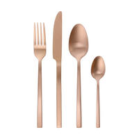 BESTECKSET 16-teilig Edelstahl  für  - Roségold, Basics, Metall (23,5cm) - Eglo