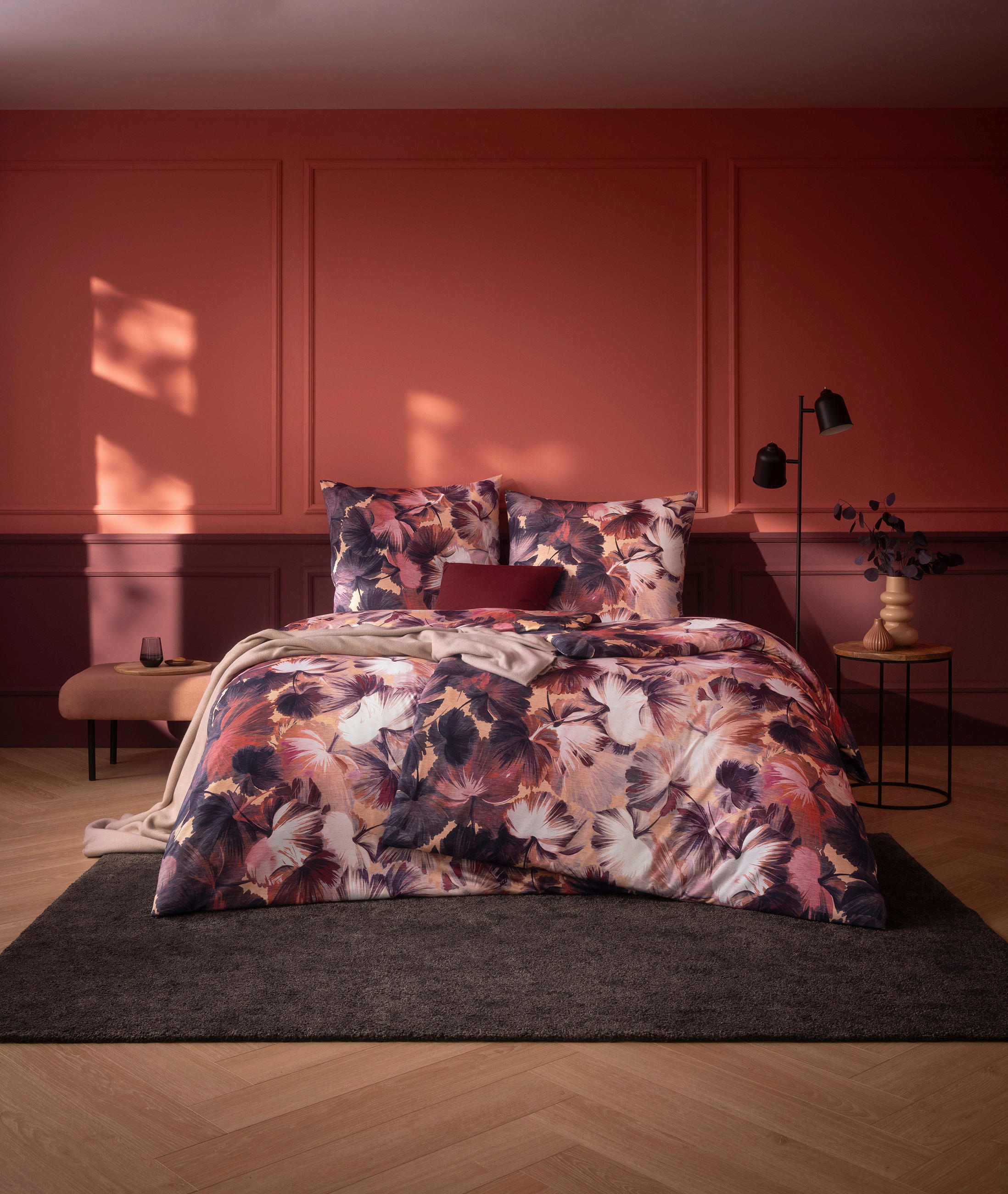 BETTWÄSCHE Atelier Interlock-Jersey 155/220 cm  - Rot, Design, Textil (155/220cm) - Estella