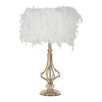 TISCHLEUCHTE - Goldfarben/Weiß, Basics, Kunststoff/Metall (25/54/25cm)