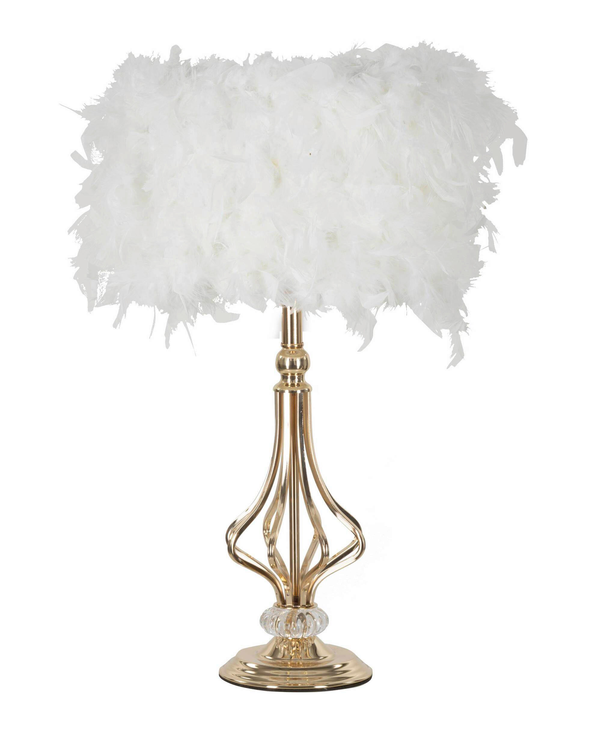 Mauro Ferretti Tischleuchte Weiß, Gold 25x54x25 cm