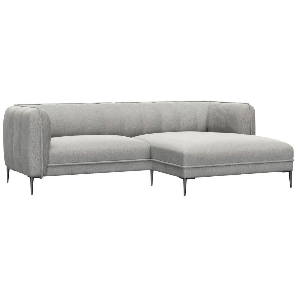 Thumbnail - Livetastic Ecksofa, Grau, Textil, Eiche, vollmassiv, 2,5-Sitzer, Ottomane rechts, L-Form, 211x149 cm, Reach, Oeko-Tex® S...