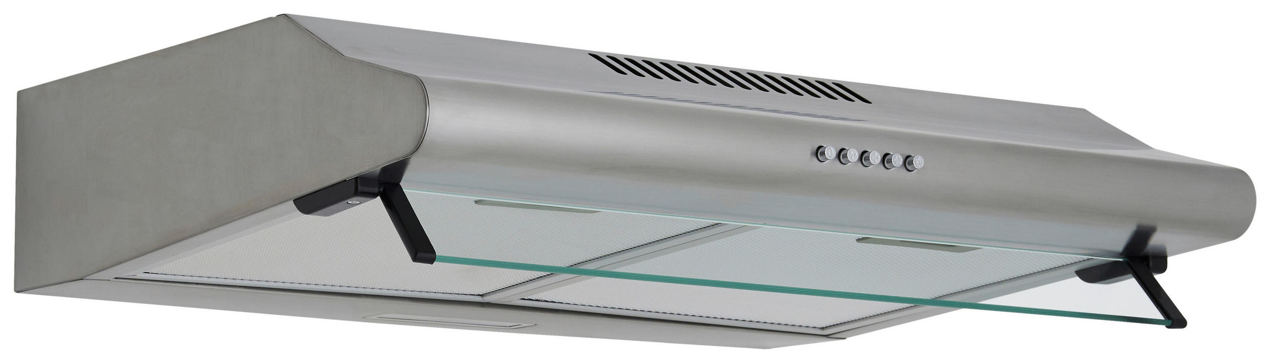 FLÄKTKÅPA CH1259IXCN  - stålfärgad, Trend, metall/glas (60/13/50cm) - Respekta