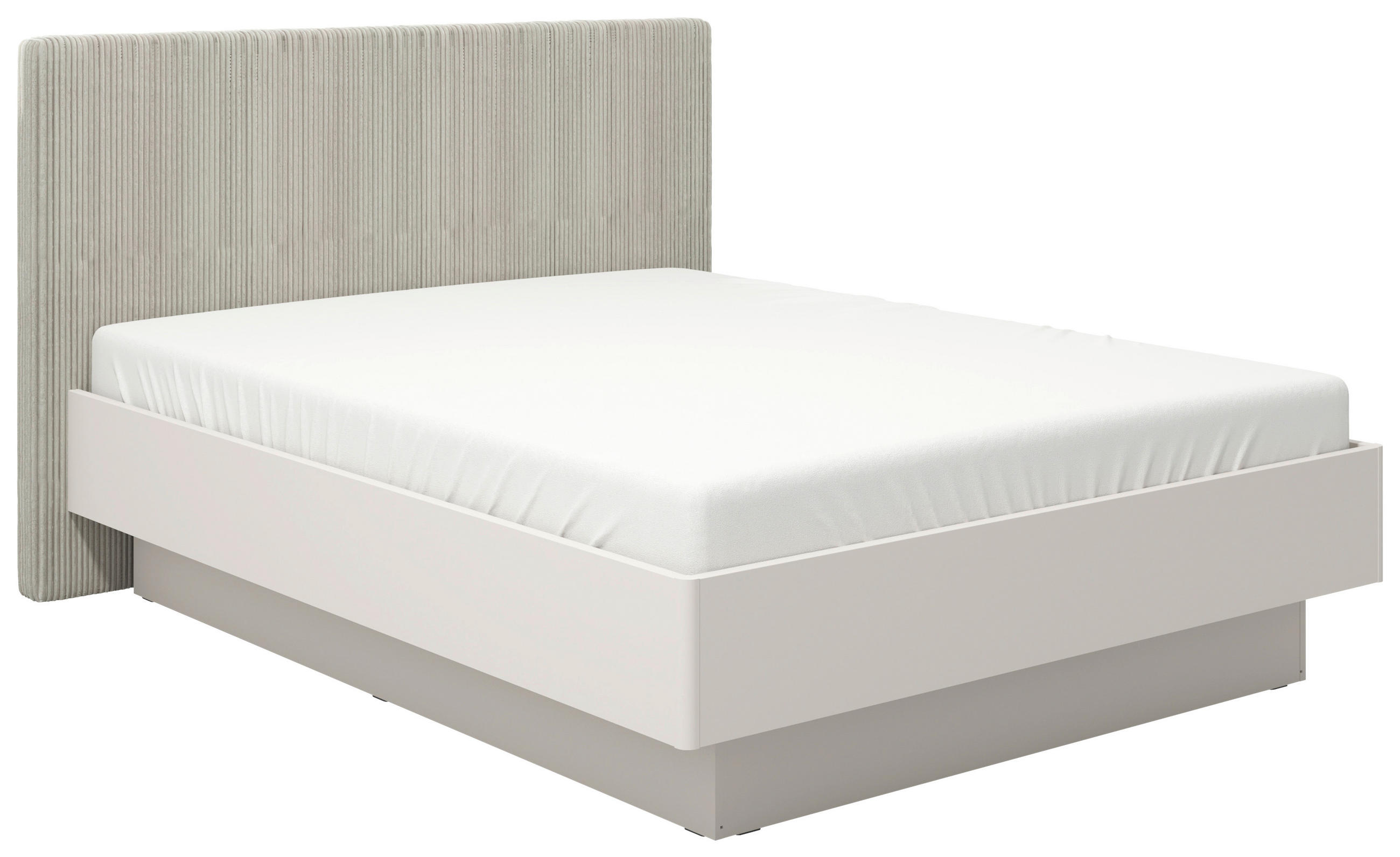 POSTEĽ, 160/200 cm, svetlosivá, kašmírová - kašmírová/svetlosivá, Konventionell, kompozitné drevo/textil (160/200cm) - Xora