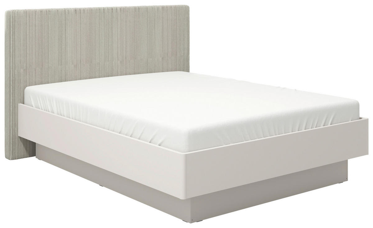 POSTEĽ, 160/200 cm, svetlosivá, kašmírová - kašmírová/svetlosivá, Konventionell, kompozitné drevo/textil (160/200cm) - Xora